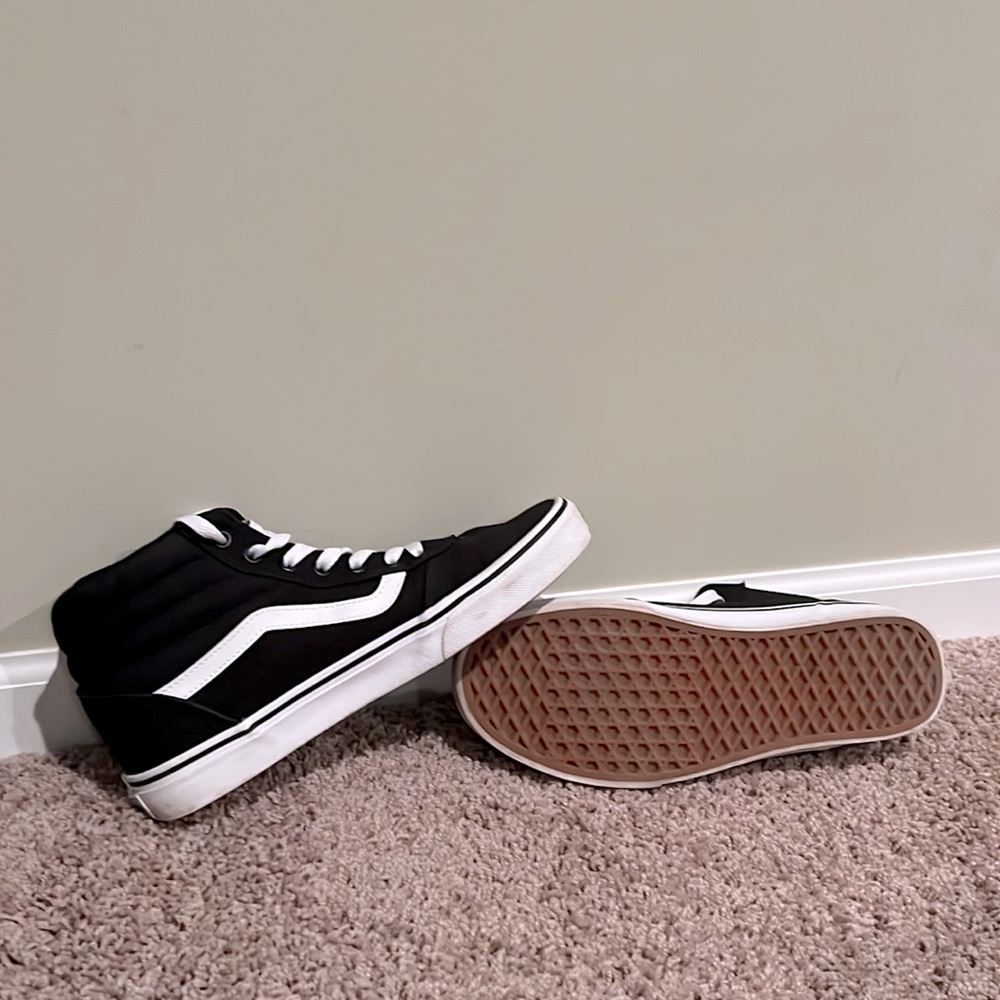 Black/White High Top Vans
